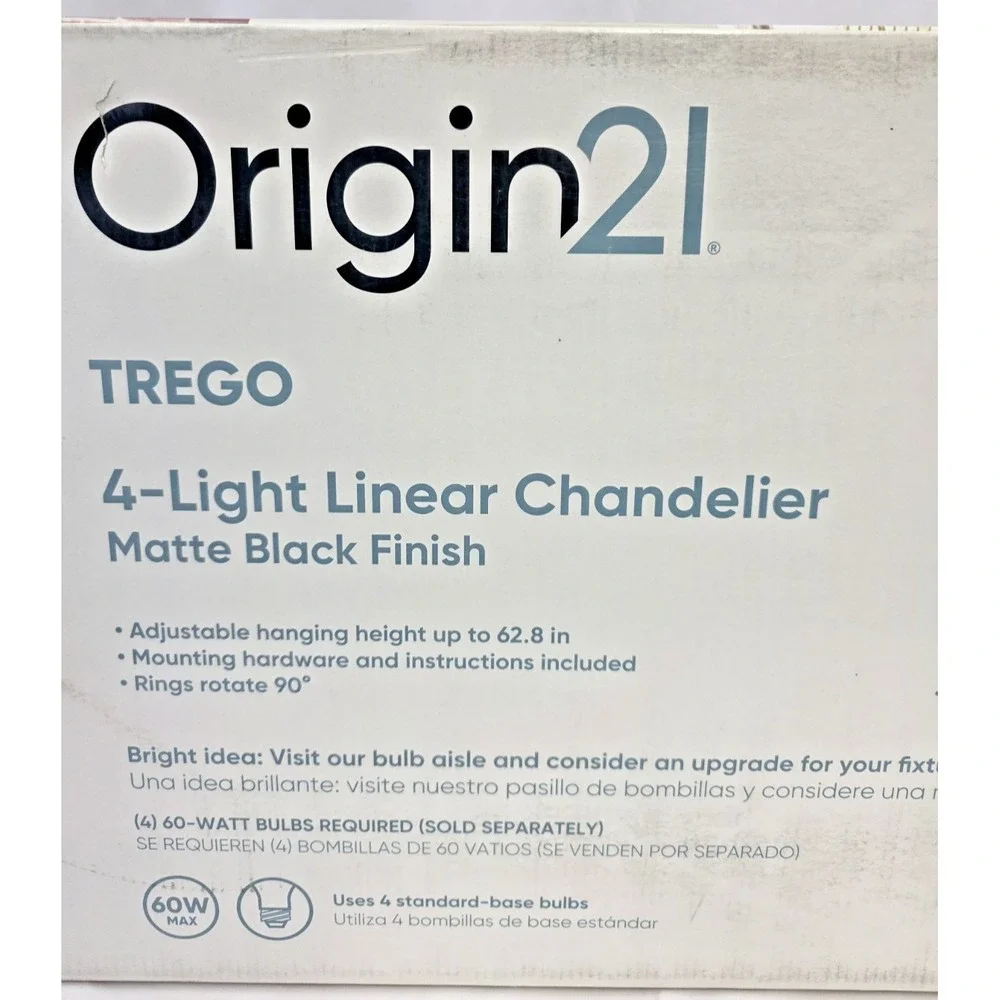 Origin 21 TREGO ELW70200L2-MB 4-Light Linear Chandelier 39
